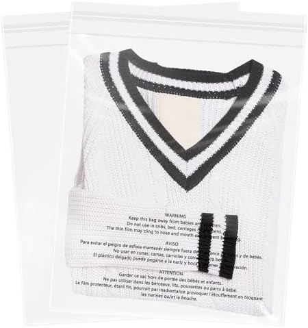 13" x 15" (200 Count) Clear Poly Bags with Suffocation Warning by Weploy