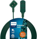 Philips Extension Cord, 15 Ft, 3-Outlet Flat Plug Extension Cord by Unknown