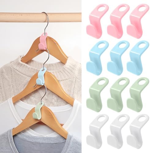 50 PCS Space Saving Hanger - Clothes Connector Hooks, Stacking Space Saver, Plastic Closet Organizers and Storage Extender for Heavy Duty Cascading Connection by Unknown