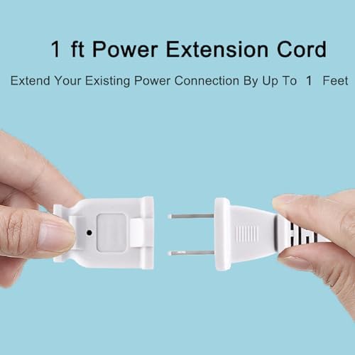 Small Extension Cord 1 FT,2 Prong White,Thin and Short Extension Cords,US Male/Female White Power Cable for Home,Office or Christmas Lights - Image 6
