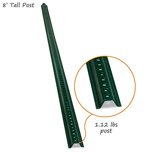 SmartSign U-Channel Sign Post, Medium Weight Sign Post, 8 Feet Tall Baked - Image 3