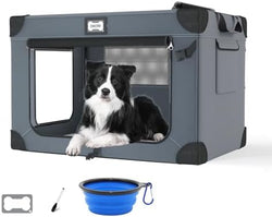 36 Inch Collapsible Soft Dog Crates with 3-Door & Mesh Windows for Travel by Unknown