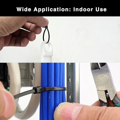Cable Zip Ties, 250PCS Multi-Purpose Nylon Zip Ties, 4 Inch Self Locking Cable Ties,Self-Locking Wire Ties used for home, garden, garage,indoor and outdoor.Black Cable Ties - Image 5