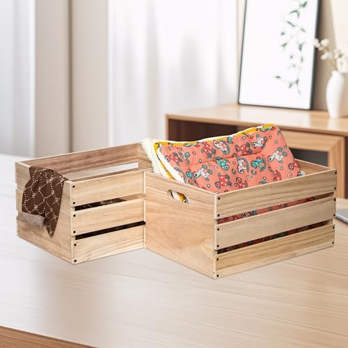 20"L Oversize Wooden Crates For Storage,Vinyl Record Storage Crates - Image 7