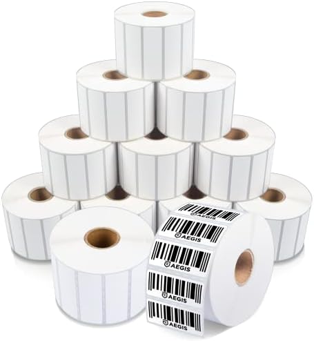 2.25" X 0.75" Direct Thermal Labels (20400 Count, 12 Rolls) by AegisAdhesives