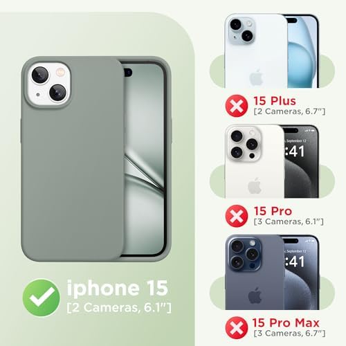 GolbinBox Magnetic for iPhone 15 Case, Silicone Cover, Calke Green - Image 2