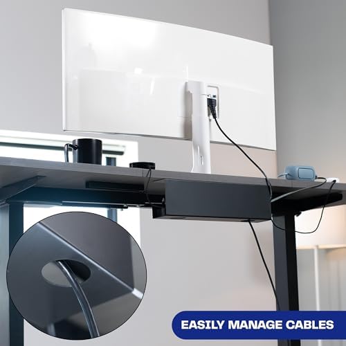VIVO Black 17 in Under Desk Cable Management Tray, DESK-AC06-1C - Image 5
