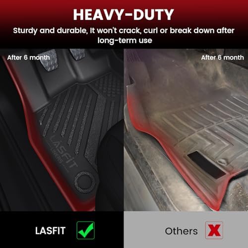 LASFIT Floor Mats & Cargo Mats for Volkswagen Jetta & Jetta GLI 2025 2024 2023 2022 2021 2020 2019, All Weather TPE Custom Fit Floor Liners for VW Jetta 1st & 2nd Row Car Mats & Trunk Mats, Black - Image 4