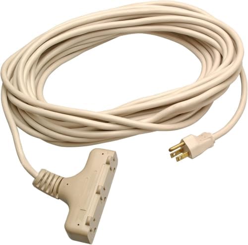 Woods Yard Master Extension Cord - Flexible Power for Patio & Landscape Use - Light Duty - SJTW Extension - 16 Gauge - 3 Prong - Beige - 40 Foot(Pack of 8) by Woods