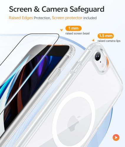 FNTCASE for iPhone SE Case 2022(3rd)/2020(2nd), iPhone 8/7 Case, Clear - Image 4