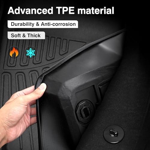 Powerty Floor Mats for 2020-2024 2025 Hyundai Palisade All Weather 3D TPE Anti-Slip Car Liners for 1st & 2nd & 3rd Row Accessories - Image 7