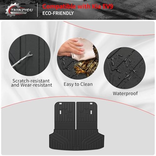 Trunk Mat with Backrest Mat for 2024 2025 2026 Kia EV9 6&7 Seats - Image 4
