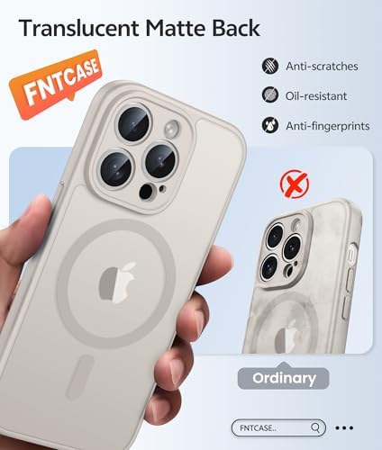FNTCASE for iPhone 14 Pro Max Case, Fit for Magsafe, Glass Screen Protector - Image 6