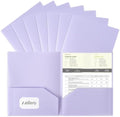 Aegero Plastic Folders with Pockets (7 Pack, Lavender Violet) by Unknown