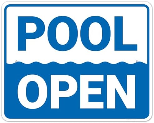 Pool Open Sign, by SigoSigns