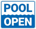 Pool Open Sign, by SigoSigns