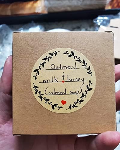500pcs 2" Label Stickers for Jars and Lids, Wreath Design with 3 Lines for Writing, Kraft Sticker Labels Pantry Labels, Mason Jar Labels Canning Labels Bottle Labels - Image 3