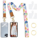 Yonlevres Phone Lanyard Crossbody Strap Wrist Neck Adjustable Women Floral by Yonlevres