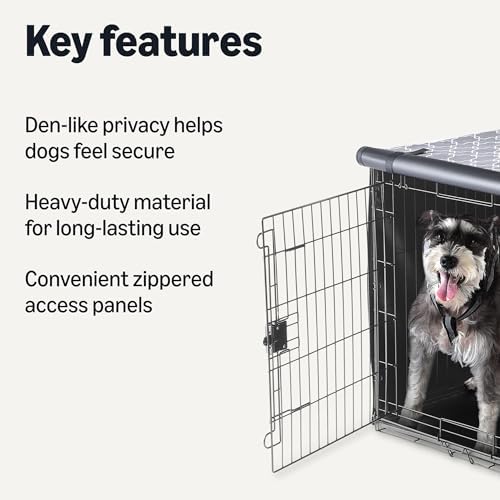 Amazon Basics Dog Crate Cover for 36 inches Wire Cage, Kennel Cover - Image 2