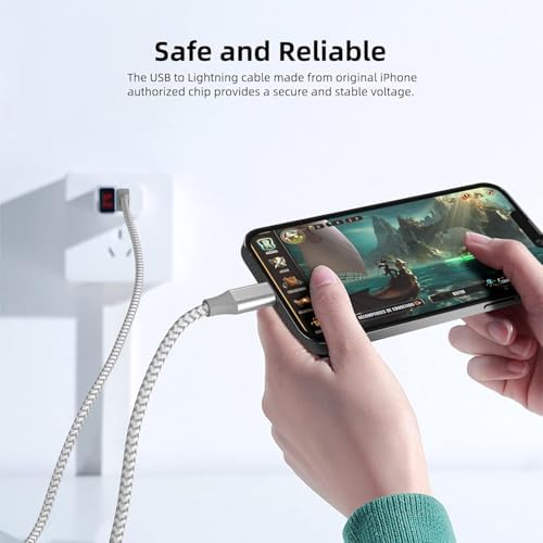 iPhone Charger,3 Pack 10ft MFi Certified Lightning Cable Fast Charging Cord - Image 5