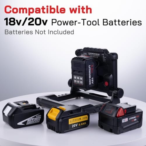 4000LM Cordless Tripod LED Work Light Fits DEWALT 20V Battery - Image 2