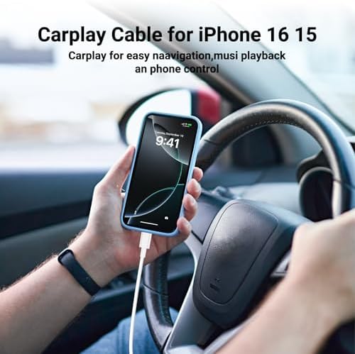Car Carplay Cable for iPhone 17 16 15 Pro Max Plus,4Pack [2x3.3FT+2x6FT] Apple USB A to USB C Cable for iPhone 17 16 15 Pro Max Car Charger Cord Fast Charging Cable for iPad Pro 13/12.9/11/Air - Image 2