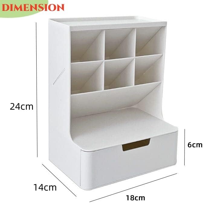 Desk Organizer with Drawer Pencil Organizer for Desk Office Organization Desktop Stationary Organizer for School Home Office Art Supplies - Image 2