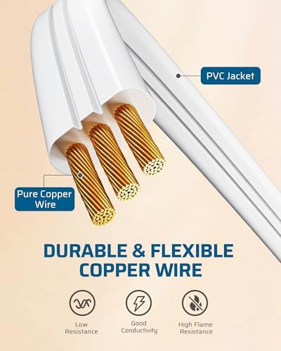 DEWENWILS 10FT Flat Plug Extension Cord, 360° Rotating Plug, 16/3 - Image 7