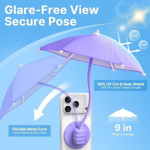 Phone Umbrella for Sun Shade Magnetic Thumbs Up Anti-Glare Umbrella - Image 2