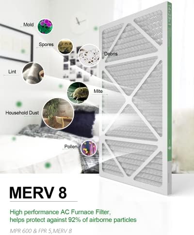 TRIGHTFILTERS 14x25x1 Air Filter 6 Pack, Durable MERV 8 Pleated Home HVAC AC Furnace Filters, Lightweight Compact Air Conditioner Filter Replacement - Image 6