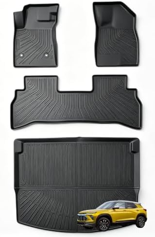 Joruoo-All Weather Floor Mats for Chevy Trailblazer FWD 2021 2022 2023 2024 2025 2026 & Cargo Liner (Only Fit Cargo in Upper Deck Position) Full Set Accessories - Black by JORUOOServeyouwellalltheway
