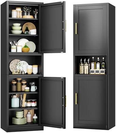 20 inch Wide Pantry Cabinet with Adjustable Shelves, Small Storage Cabinet by Unknown