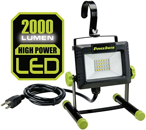 PowerSmith LED Work Light with Metal Stand and Sealed Power Switch 2000 Lumens PWLS020H - Image 2
