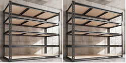 REIBII 3000LBS Garage Shelving for Warehouse, 5 Tier Heavy Duty Shelving (Pack of 2) by REIBII