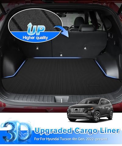 Cartist Floor Mats and Cargo Liner Fit for Hyundai Tucson 2022 2023 2024 2025 2026 (Not for PHEV & Hybrid) All Weather Floor Mat Tucson Accessories Heavy Duty Carpet Protection - Image 2