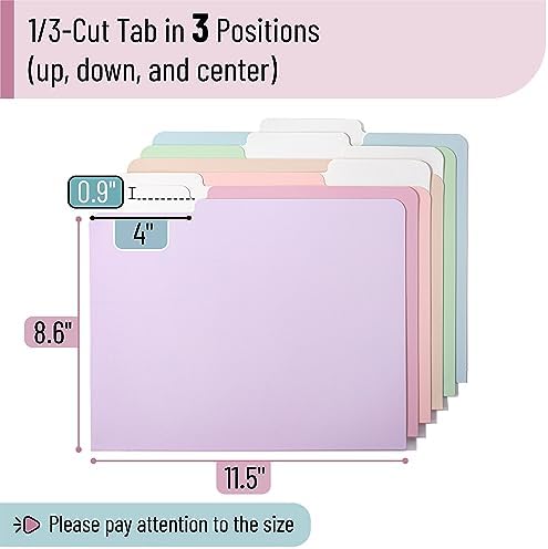 Mr. Pen- File Folders, 18 Pack, Morandi Colors, 1/3-Cut Tab - Image 3