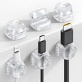 Lamicall 6 Pack Cord Organizer, Office Desk Accessories, Clear Cable Clips by Lamicall