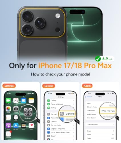 FNTCASE for iPhone 18 Pro Max Case/iPhone 17 Pro Max Case, Screen Protector - Image 2