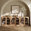 BELLEZE Set of 3 Jagger Sideboard Buffet Cabinet - Camel by BELLEZE
