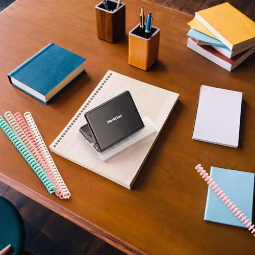 Binding Machine for Planner： WORKLION Metal 10 Hole Punch&Multi Color 30 Hole Loose Leaf Binder Rings(10 pcs) for Making 26 Holes on B5 Paper, 30 Holes on A4, 20 Holes on A5 Book, Black - Image 6