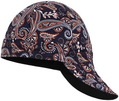 BOCOMAL FR Welding Cap Paisley Printed CAT2 Midweight 6 Pannel Welder Caps by BOCOMALFRWORKWEAR