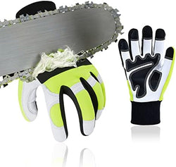Vgo... Leather Chainsaw Gloves,left-hand Saw Protection(GA9767CS/GA8912) by Vgo