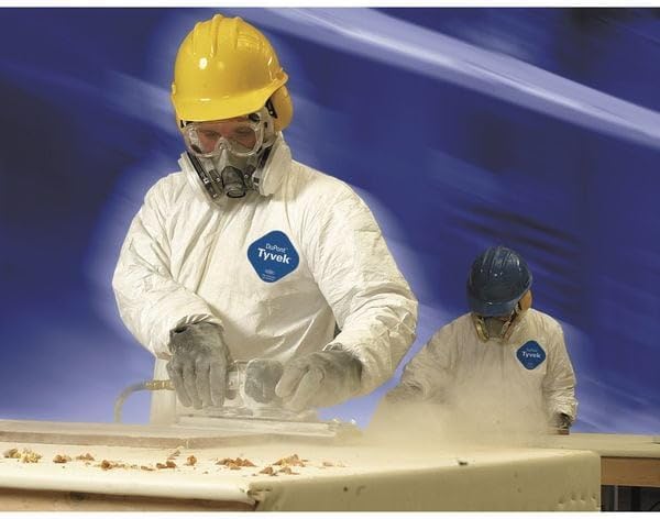 DuPont Tyvek 400 TY127S Disposable Protective Coverall with Respirator-Fit Hood and Elastic Cuff, White - Image 5