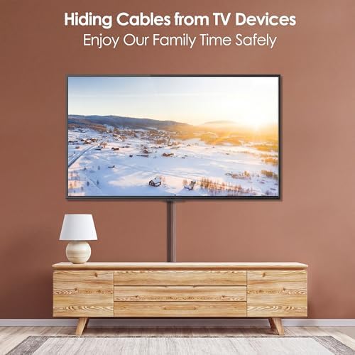 Yecaye TV Cord Hider, 125in Cord Cover, W1.18in H0.6in, Darkwood - Image 7