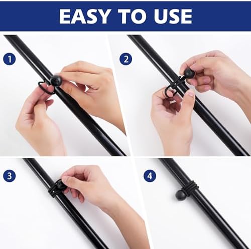 60 Pcs Bungee Cords with Balls, tarp tie Downs, 6 Inch Bungee Balls, Stretchable and Durable Bungee Cords Heavy Duty Outdoor, Tarp Straps for Camping, Tents, Cargo (Black) - Image 3