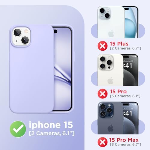 GolbinBox Magnetic for iPhone 15 Case, Silicone Cover, Lilac - Image 2