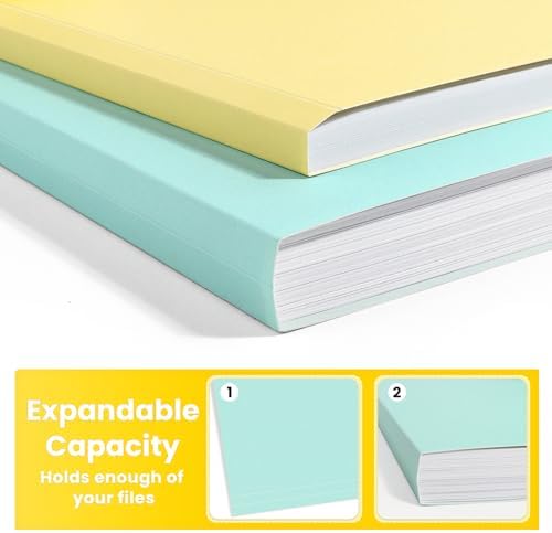 SUNEE File Folders, 30 Pack Manilla Folders 8.5 x 11, Colored File Folders Home Office School Supplies for Documents Files Paper, 6 Soft Colors - Image 5