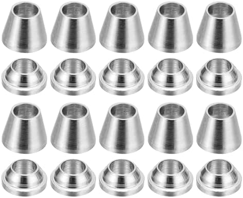 PATIKIL 1/8" Tube OD 304 Stainless Steel Compression Tube Fitting Sleeve, 10 Pack Double Ferrule Ring Tubing Fitting Assortment Kit, Silver by PATIKIL