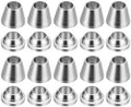 PATIKIL 1/8" Tube OD 304 Stainless Steel Compression Tube Fitting Sleeve, 10 Pack Double Ferrule Ring Tubing Fitting Assortment Kit, Silver by PATIKIL