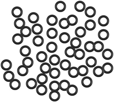 Nitrile Rubber O-Rings 7.6mm OD 4mm ID 1.8mm Width, Metric Sealing Gasket for Plumbing, Gas, Automotive and Faucet Repair, Pack of 50 by HUANLING